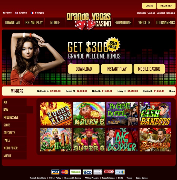 Grand Vegas Online Casino No Deposit Codes