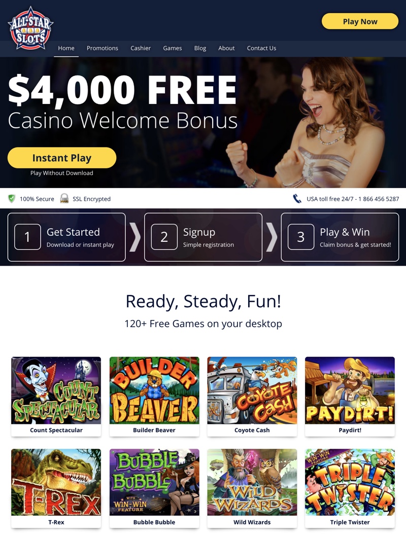 All Star Slots Casino 2022 Review No Deposit Bonus Codes